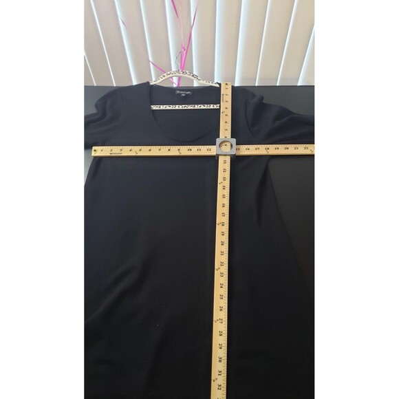 Eileen Fisher Sweater M Black 100% Merino Wool Long Sleeve Pullover Knit Casual - Picture 5 of 7